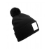 Bonnets. Appliqué Patch Pom Beanie