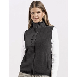 Жилеты и утеплители. Женский флисовый жилет из канваса