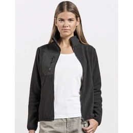 Куртки. Женская куртка из флиса и канваса