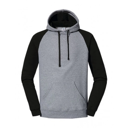 Толстовки и куртки. Толстовка с капюшоном Nublend® с контрастными рукавами реглан.