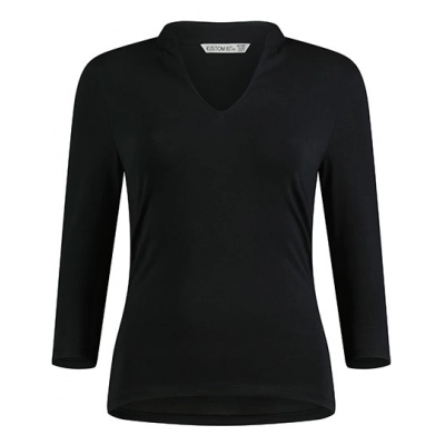 
                                                T-Shirts. Regular Fit Mandarin Collar Top 3/4 Sleeve
                                                