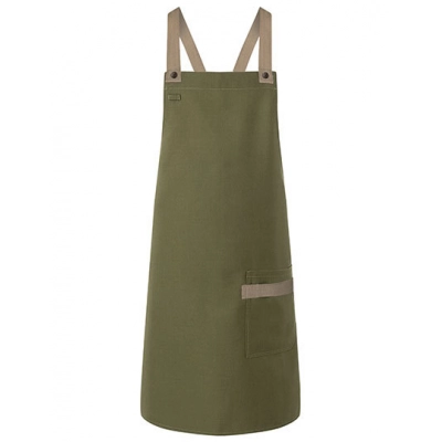 
                                            Bib Apron Urban-Look with Cross Straps and Pocket
                                            