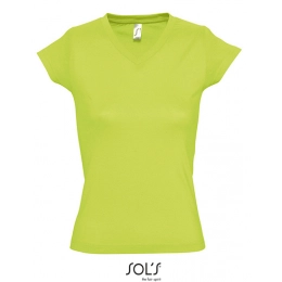Ladies` V-Neck-T-Shirt Moon