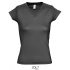 Ladies` V-Neck-T-Shirt Moon