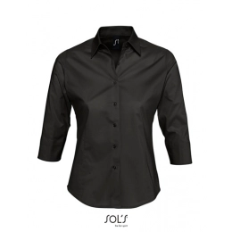 Ladies` Stretch-3/4-Sleeve Blouse Effect