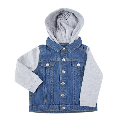 
                                                Denim Jacket With Fleece Hood And Sleeves
                                                