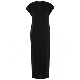 Платья. Женское длинное платье с удлинёнными плечами