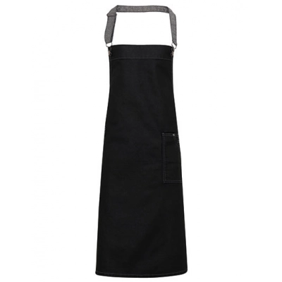 
                                            District Waxed Look Denim Bib Apron
                                            