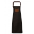 Division Waxed Look Denim Bib Apron With Faux Leather Division Waxed Look Denim Bib Apron With Faux Leather