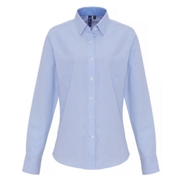 Ladies Cotton Rich Oxford Stripes Shirt