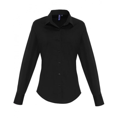 
                                                Ladies Stretch Fit Poplin Long Sleeve Cotton Shirt
                                                