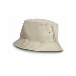 Deluxe Washed Cotton Bucket Hat with Side Mesh Panels