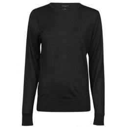 Пуловеры. Женский свитер с круглым вырезом