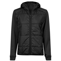 Куртки. Женская гибридная стрейчевая куртка с капюшоном