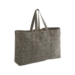 Сумки. Большая холщовая сумка-тоут с леопардовым принтом