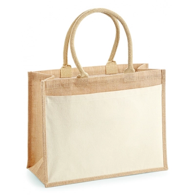 
                                            Cotton Pocket Jute Shopper
                                            