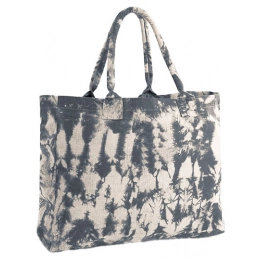 Сумки. Холщовая сумка-тоут с узором тай-дай