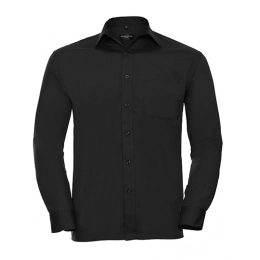 Men`s Long Sleeve Classic Polycotton Poplin Shirt