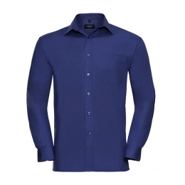 Men`s Long Sleeve Classic Pure Cotton Poplin Shirt