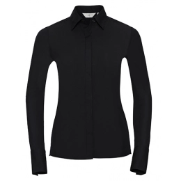 Ladies` Long Sleeve Fitted Ultimate Stretch Shirt