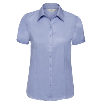 
                                                Ladies` Short Sleeve Tailored Herringbone Shirt
                                                