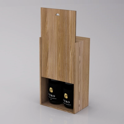 
                                            Коробка-пенал для 2 бутылок, дерево, лак
                                            