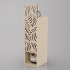 Gift Box for 1 Bottle, Carved Plywood, Lacquered
