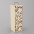 Gift Box for 1 Bottle, Carved Plywood, Lacquered