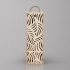 Gift Box for 1 Bottle, Carved Plywood, Lacquered