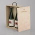 Box-case for 2 bottles, plywood, light oil