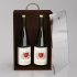 Gift box for 2 bottles, plywood with acrylic glass, stain