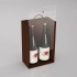 Gift box for 2 bottles, plywood with acrylic glass, stain