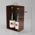 Gift box for 2 bottles, plywood with acrylic glass, stain