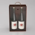 Gift box for 2 bottles, plywood with acrylic glass, stain