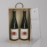 Gift box for 2 bottles, plywood with acrylic glass, lacquer
