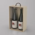 Gift box for 2 bottles, plywood with acrylic glass, lacquer