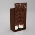 Box-case for 2 bottles, plywood, carved, stain