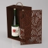 Box-case for 2 bottles, plywood, carved, stain