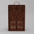 Box-case for 2 bottles, plywood, carved, stain