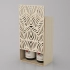 Box-case for 2 bottles, plywood, carved, light oil