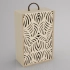Box-case for 2 bottles, plywood, carved, light oil