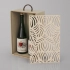 Box-case for 2 bottles, plywood, carved, light oil