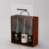 Gift box for 3 bottles, plywood with acrylic glass, stain