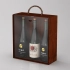 Gift box for 3 bottles, plywood with acrylic glass, stain