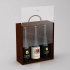 Gift box for 3 bottles, plywood with acrylic glass, stain