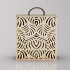 Box-case for 3 bottles, plywood, carved, lacquered