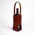 Gift Leather Alcohol Case with Pocket, Brown