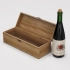 Chest-style box for 1 bottle, light oil finish wood