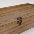 Chest-style box for 1 bottle, light oil finish wood