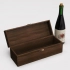 Chest-style box for 1 bottle, dark oiled wood